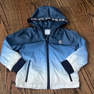 Mayoral 5 boys blue light windbreaker jacket hoodie hooded Preowned